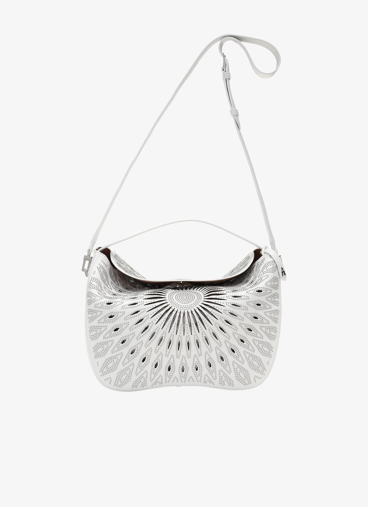 MIRABELE MEDIUM CUIR SOFT CERAMIQUE OPTICAL WHITE ALAÏA WHITE  MIRABELE MEDIUM CUIR SOFT CERAMIQUE OPTICAL WHITE